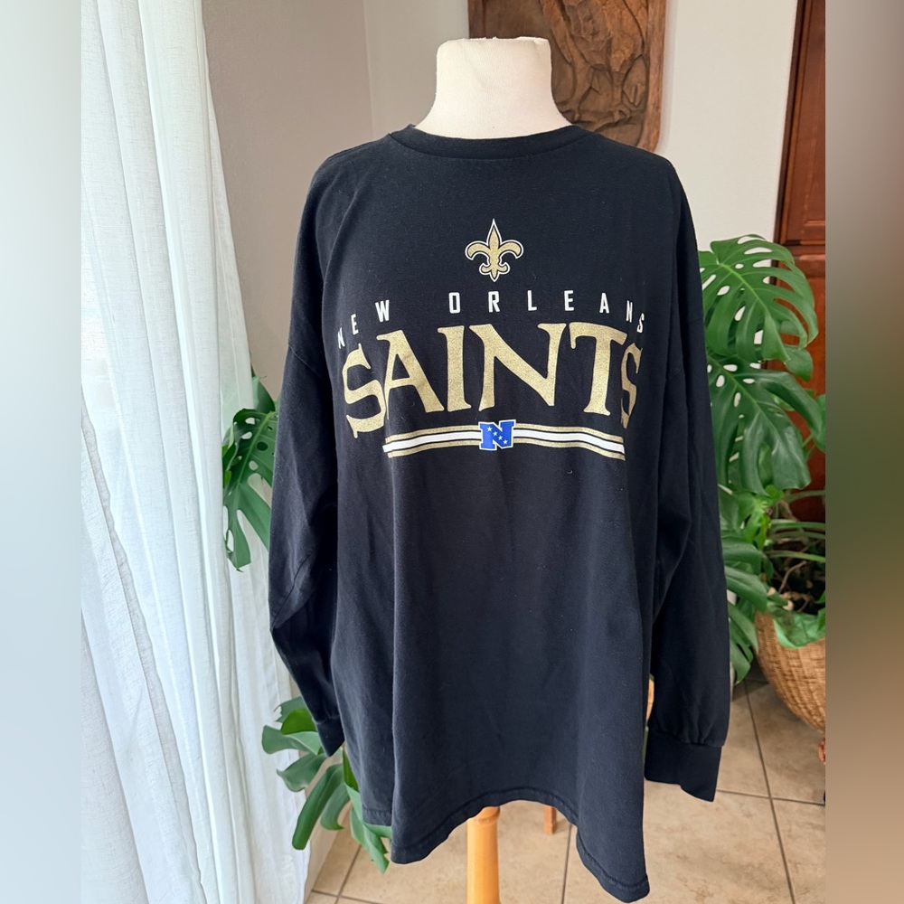 New Orleans Saints Long Sleeve Shirt NFL Team Apparel Black – 2XL